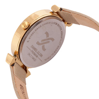 Beige Strap with Bow Shape Lug Women Premium Watch