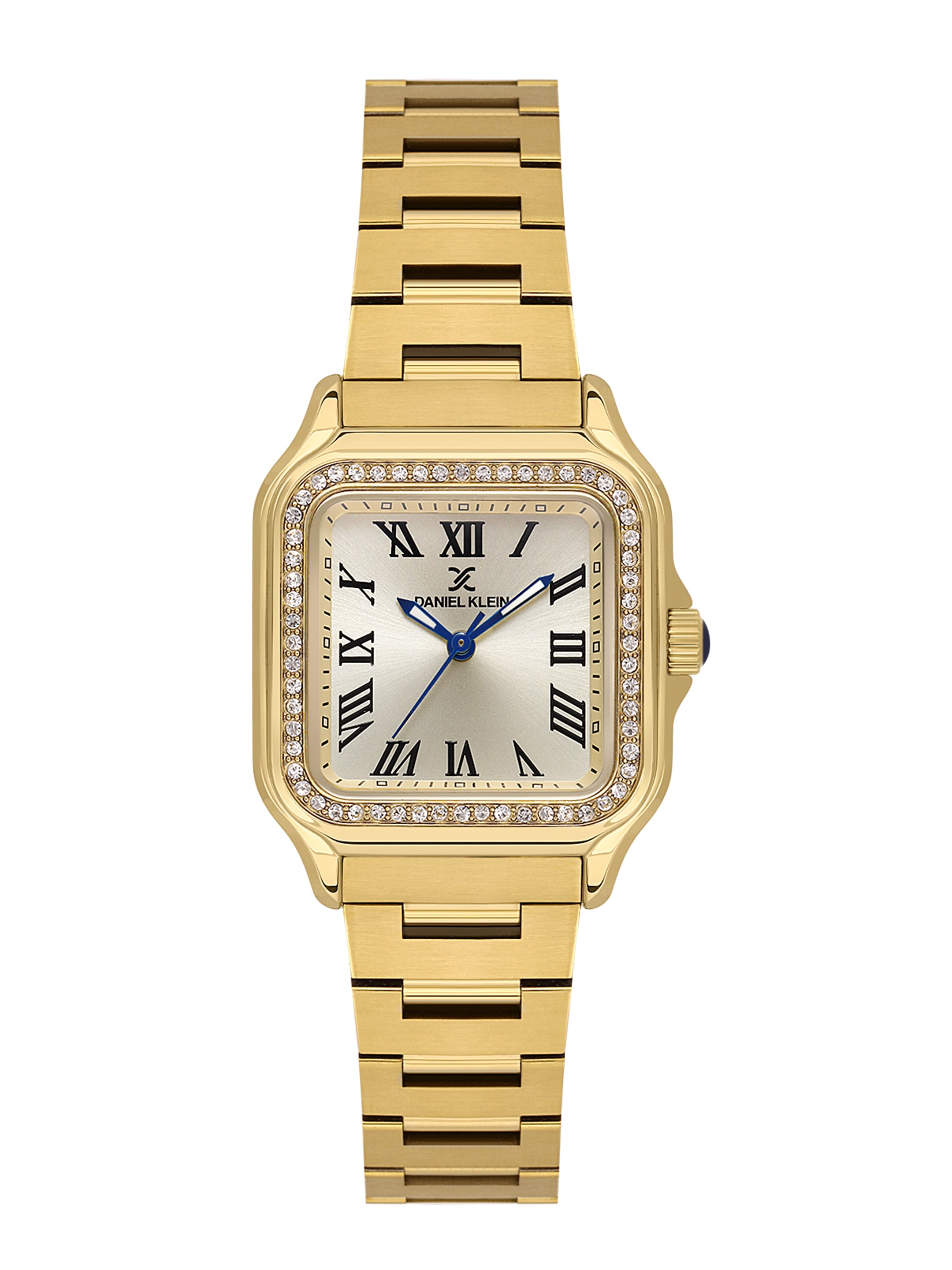 Daniel klein Premium Lady Champagne Gold Sunray Dial Stainless Steel Watch DK.1.14040-2