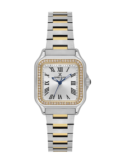 Daniel klein Premium Lady Dual-Tone Silver Sunray Dial Stainless Steel Watch DK.1.14040-4