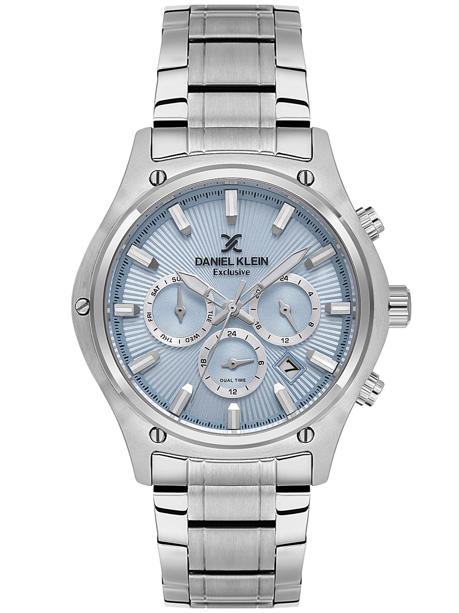 Daniel Klein Men’s Blue Dial Stainless Steel Watch DK.1.14057-3