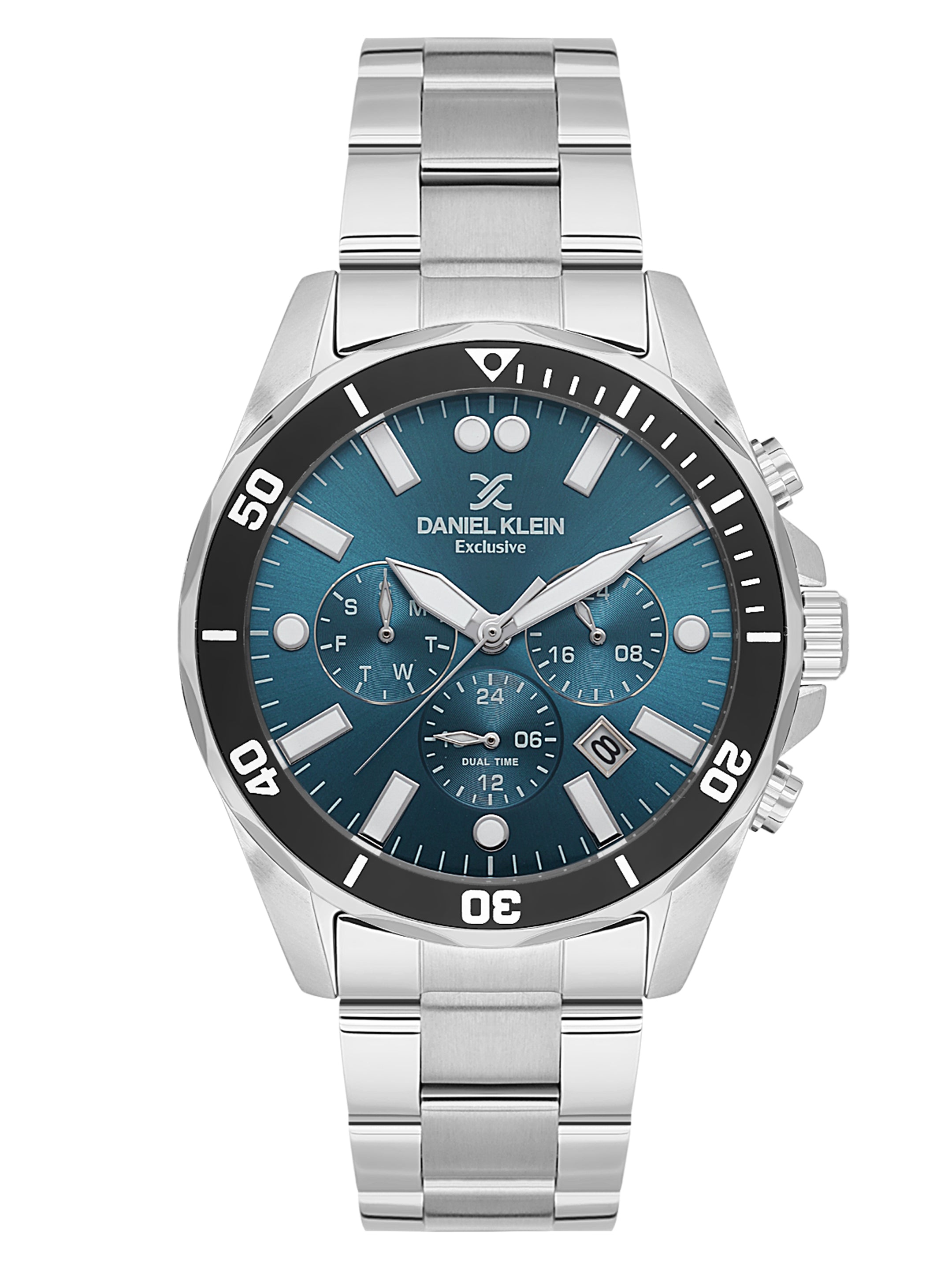 Daniel Klein Men’s Blue Dial Stainless Steel Watch DK.1.14067-3