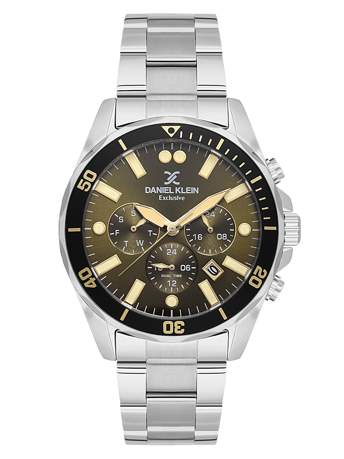 Daniel Klein Men’s Green Dial Stainless Steel Watch DK.1.14067-4