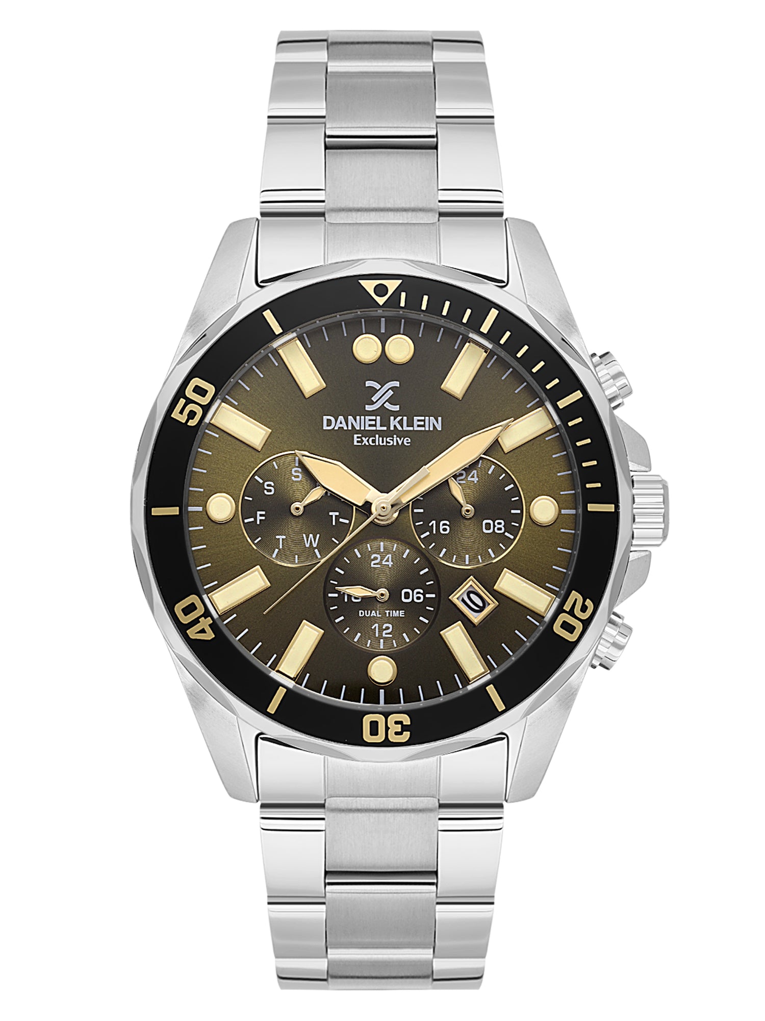 Daniel Klein Men’s Green Dial Stainless Steel Watch DK.1.14067-4