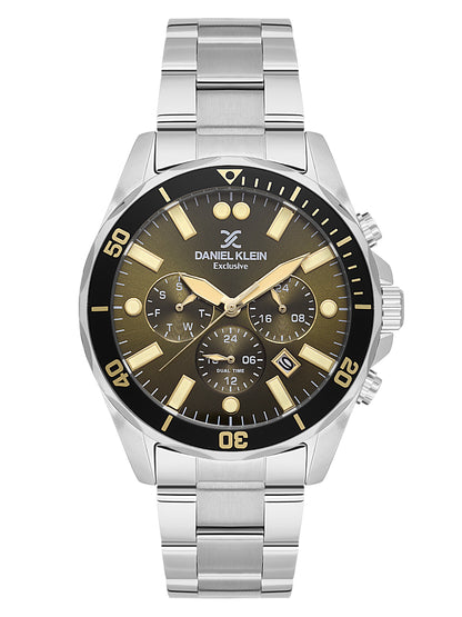 Daniel Klein Men’s Green Dial Stainless Steel Watch DK.1.14067-4