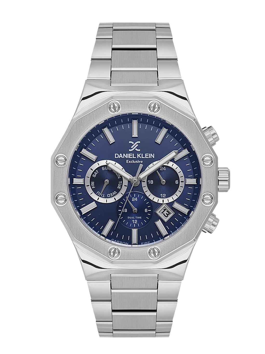 Daniel Klein Men’s Dark Blue Dial Stainless Steel Watch DK.1.14074-2