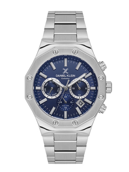 Daniel Klein Men’s Dark Blue Dial Stainless Steel Watch DK.1.14074-2