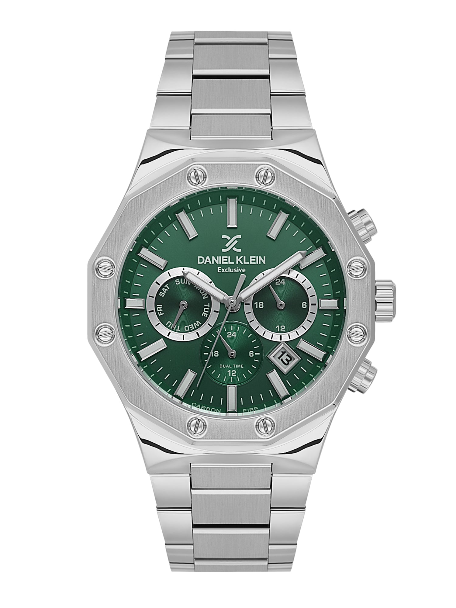 Daniel Klein Men’s Dark Green Dial Stainless Steel Watch DK.1.14074-3