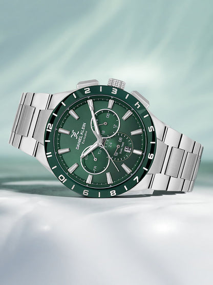 Daniel Klein Men’s Dark Green Dial Stainless Steel Watch DK.1.14079-2