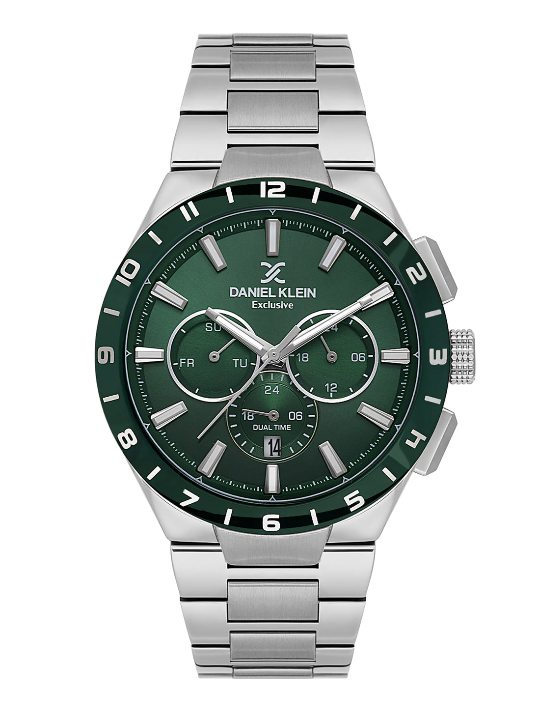 Daniel Klein Men’s Dark Green Dial Stainless Steel Watch DK.1.14079-2