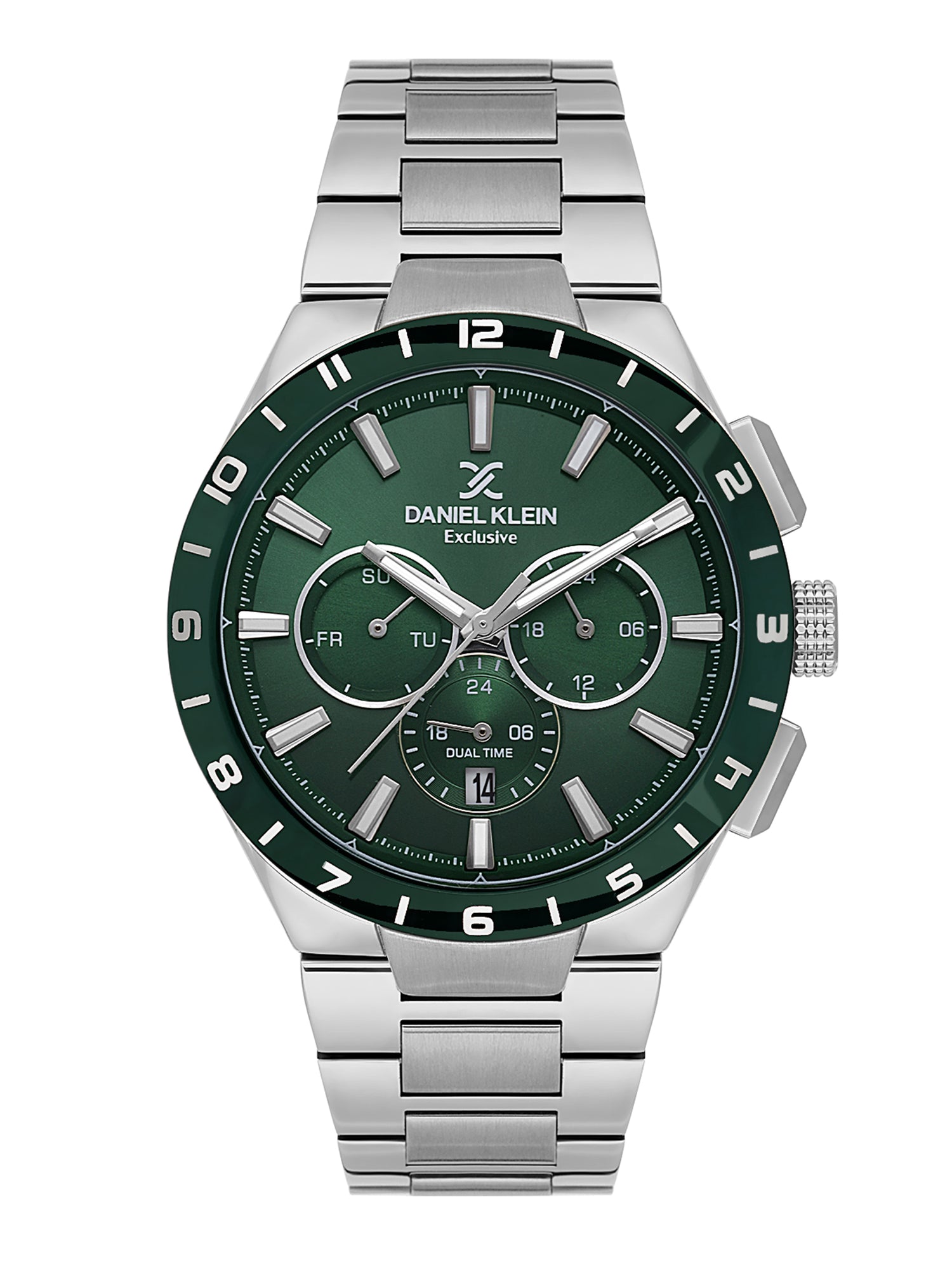 Daniel Klein Men’s Dark Green Dial Stainless Steel Watch DK.1.14079-2