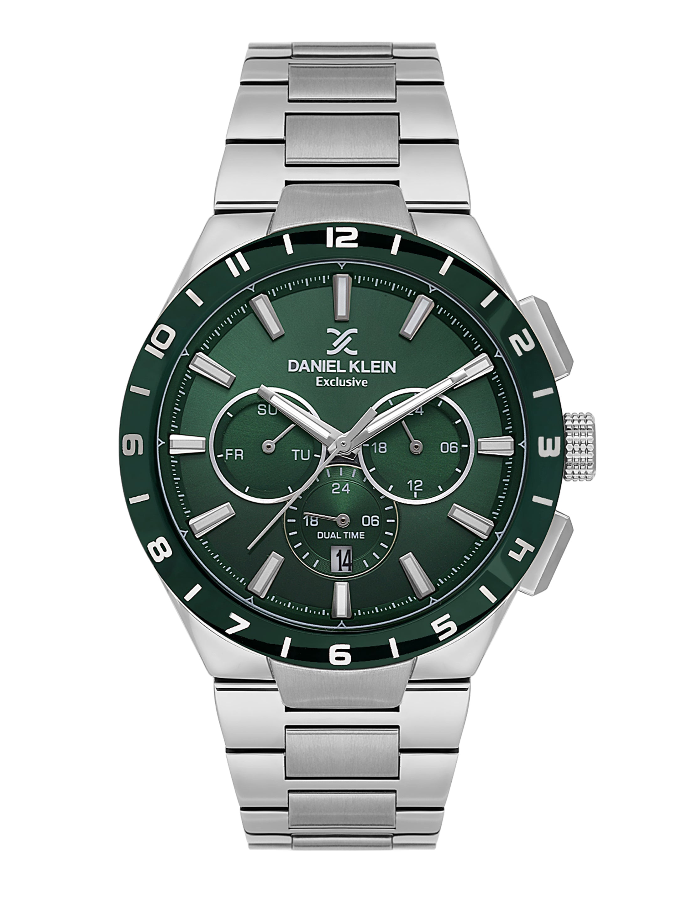 Daniel Klein Men’s Dark Green Dial Stainless Steel Watch DK.1.14079-2