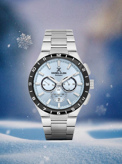 Daniel Klein Men’s Blue Dial Stainless Steel Watch DK.1.14079-3