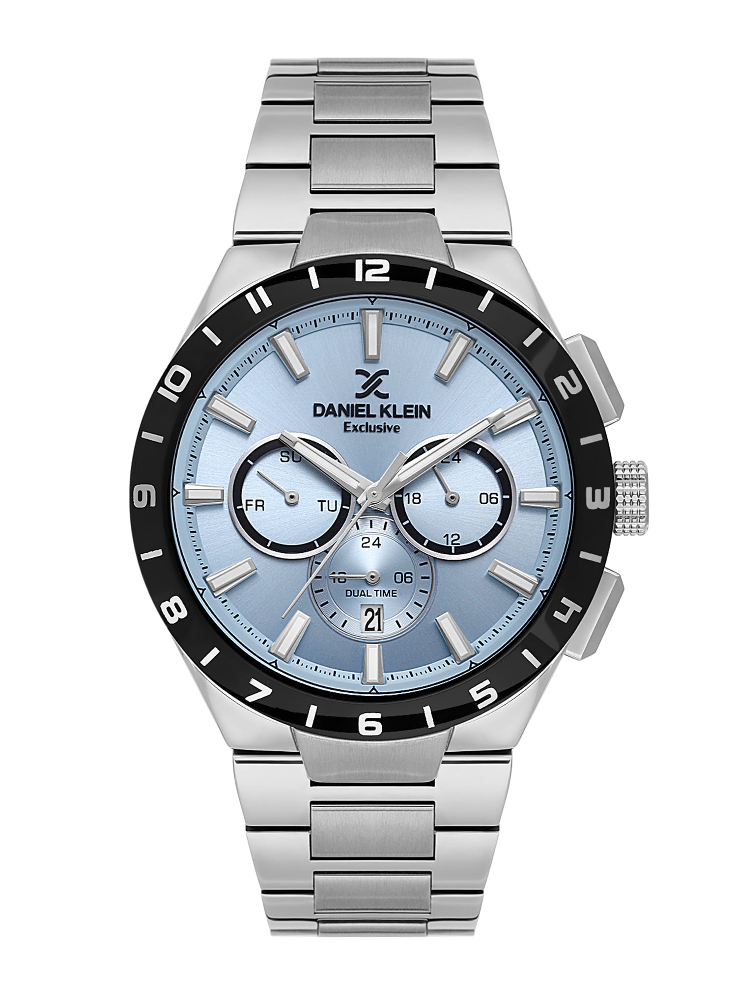 Daniel Klein Men’s Blue Dial Stainless Steel Watch DK.1.14079-3