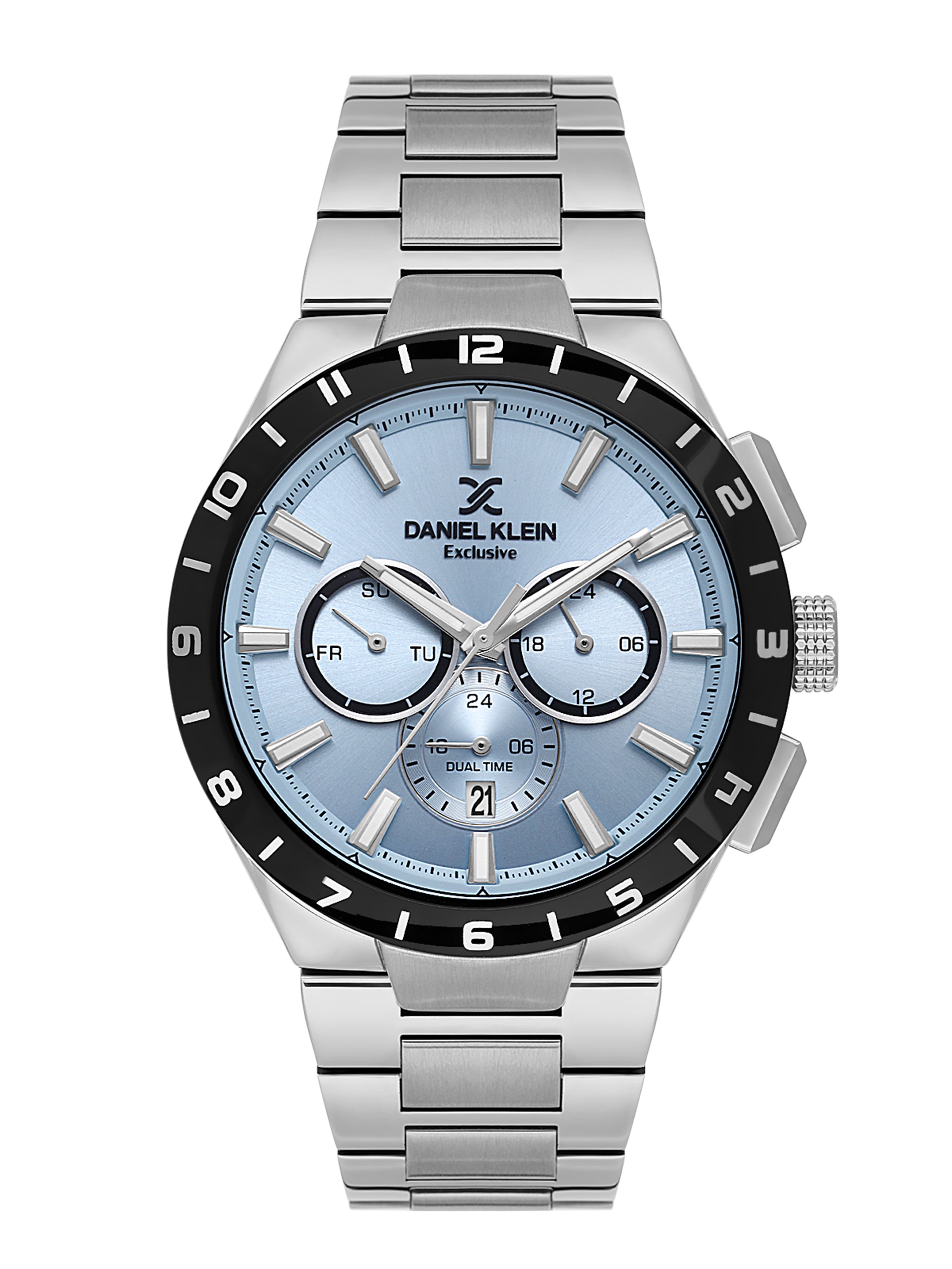 Daniel Klein Men’s Blue Dial Stainless Steel Watch DK.1.14079-3