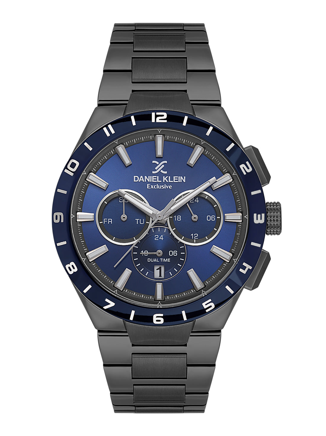 Daniel Klein Men’s Dark Blue Dial Stainless Steel Watch DK.1.14079-4