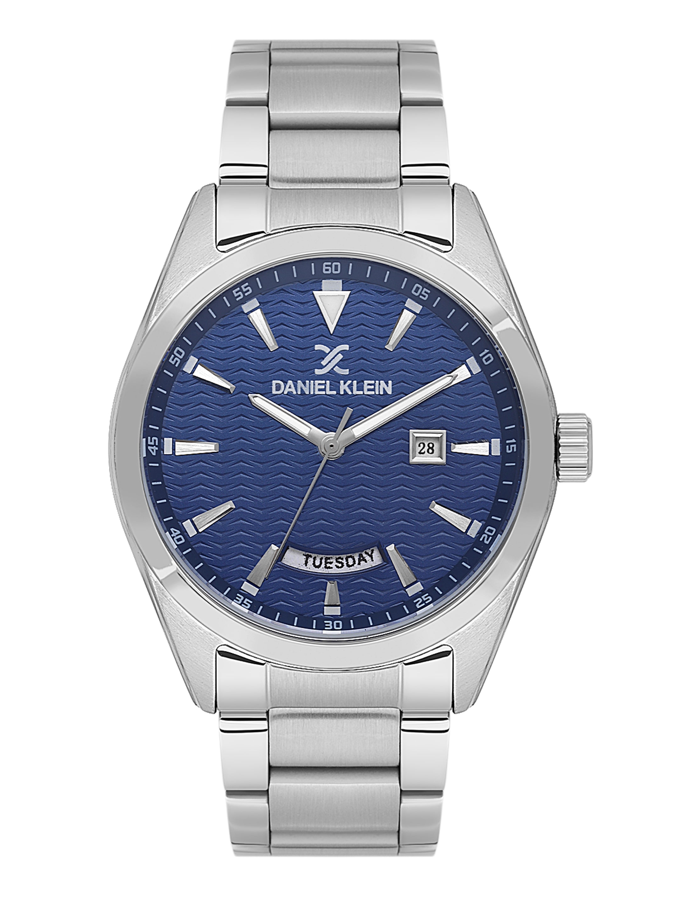 Daniel klein IPS Dark Blue Emboss Dial Watch for Men DK.1.14087-2