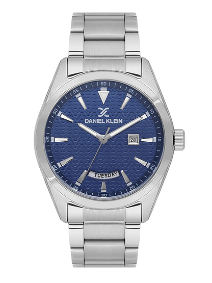 Daniel klein IPS Dark Blue Emboss Dial Watch for Men DK.1.14087-2