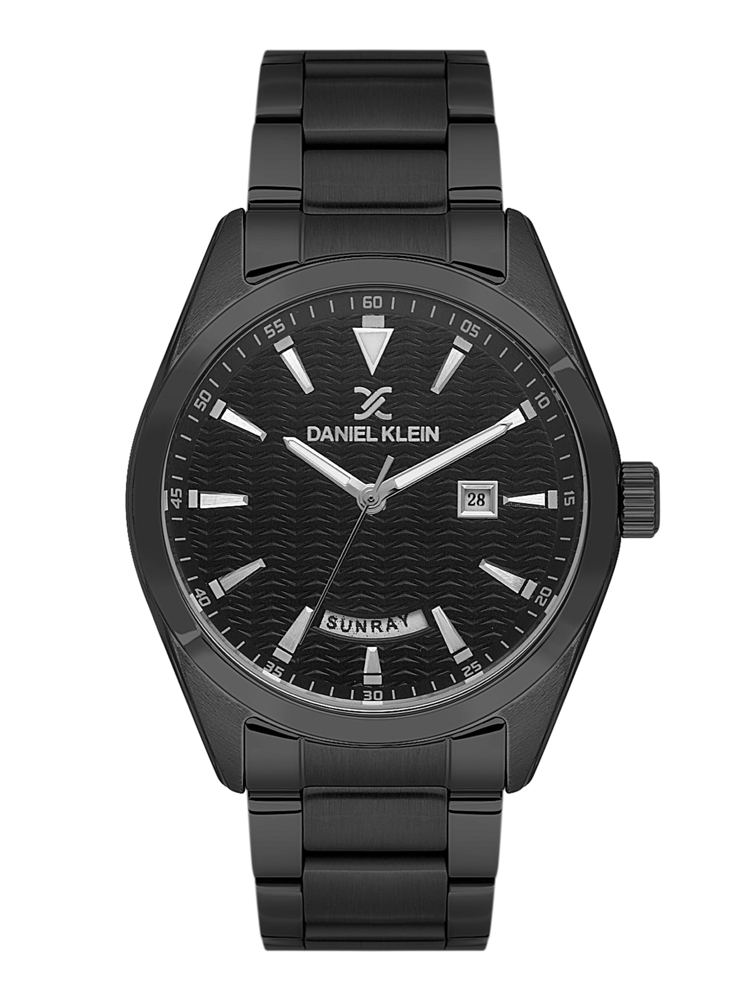 Daniel klein IP Black Emboss Dial Watch for Men DK.1.14087-5