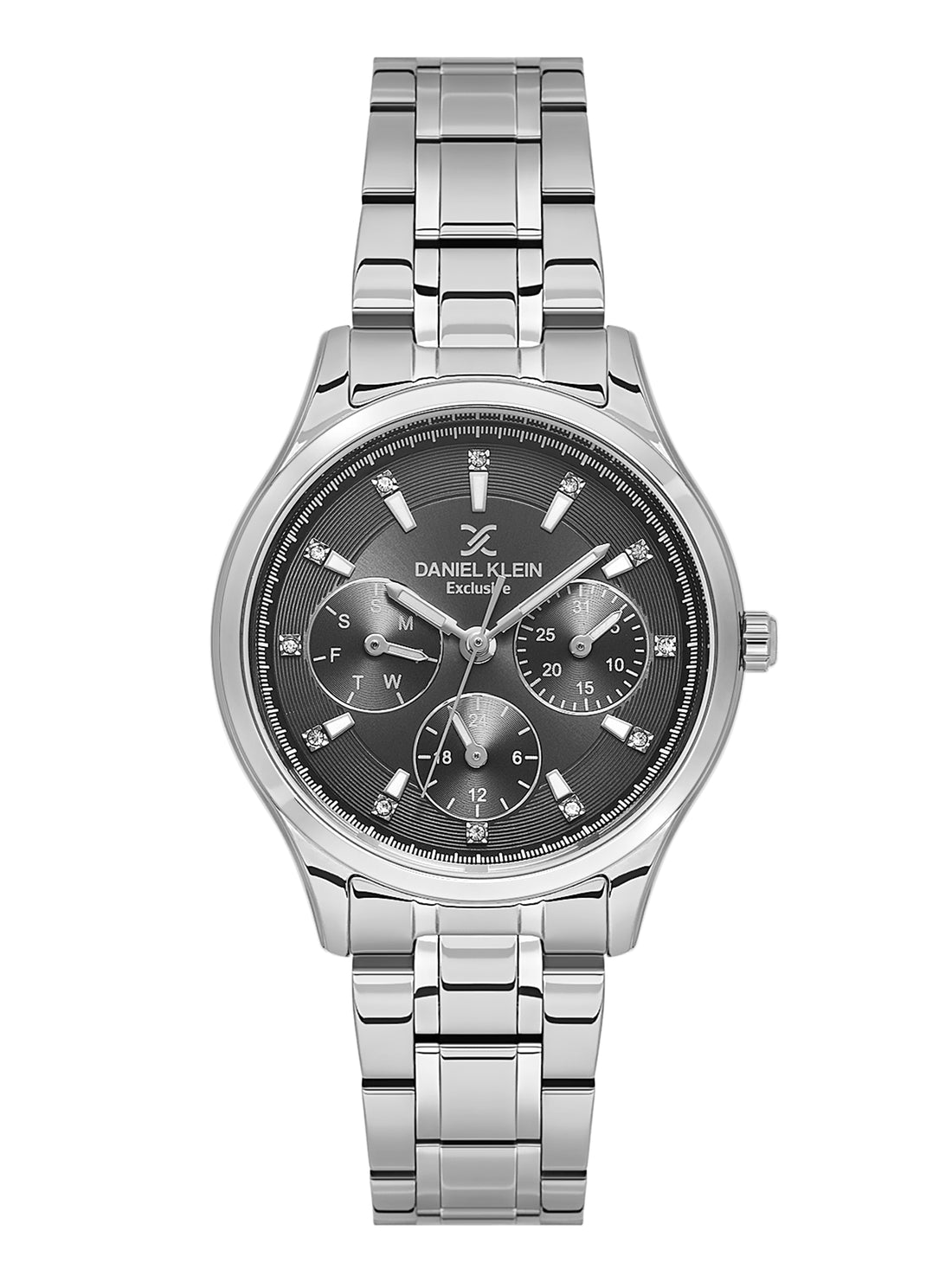 Daniel klein IPS Gun Sunray Brush Dial Watch for Women DK.1.14089-2