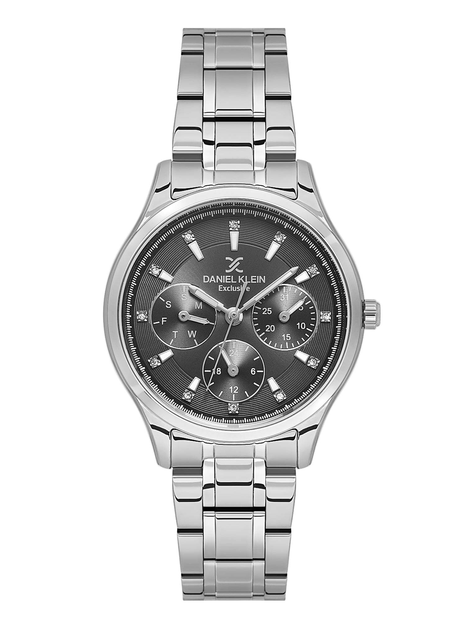 Daniel klein IPS Gun Sunray Brush Dial Watch for Women DK.1.14089-2