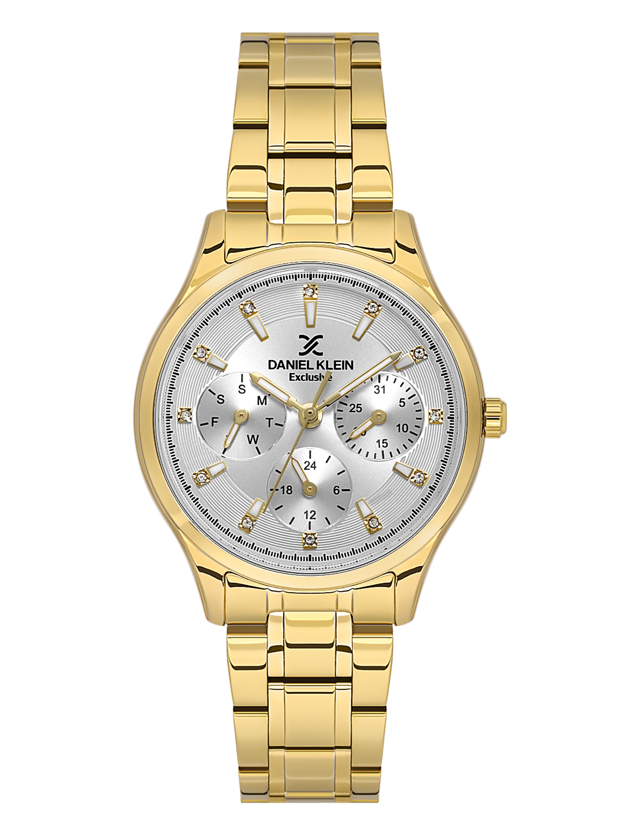 Daniel klein IPG Silver Sunray Brush Dial Watch for Women DK.1.14089-4