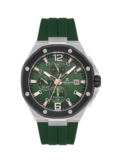 Daniel Klein Men’s Dark Green Dial Silicone Watch DK.1.14092-2