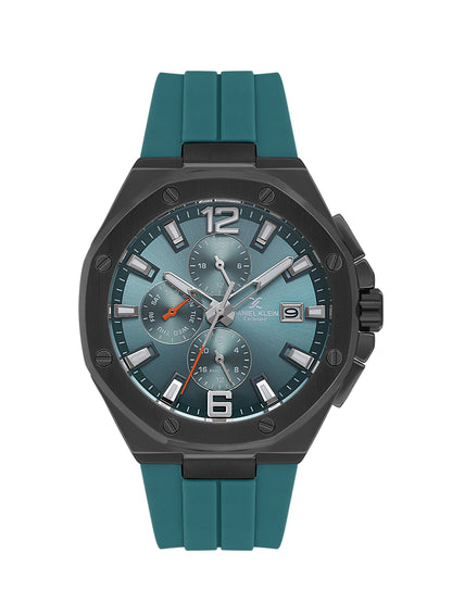 Daniel Klein Men’s Green Dial Silicone Watch DK.1.14092-5