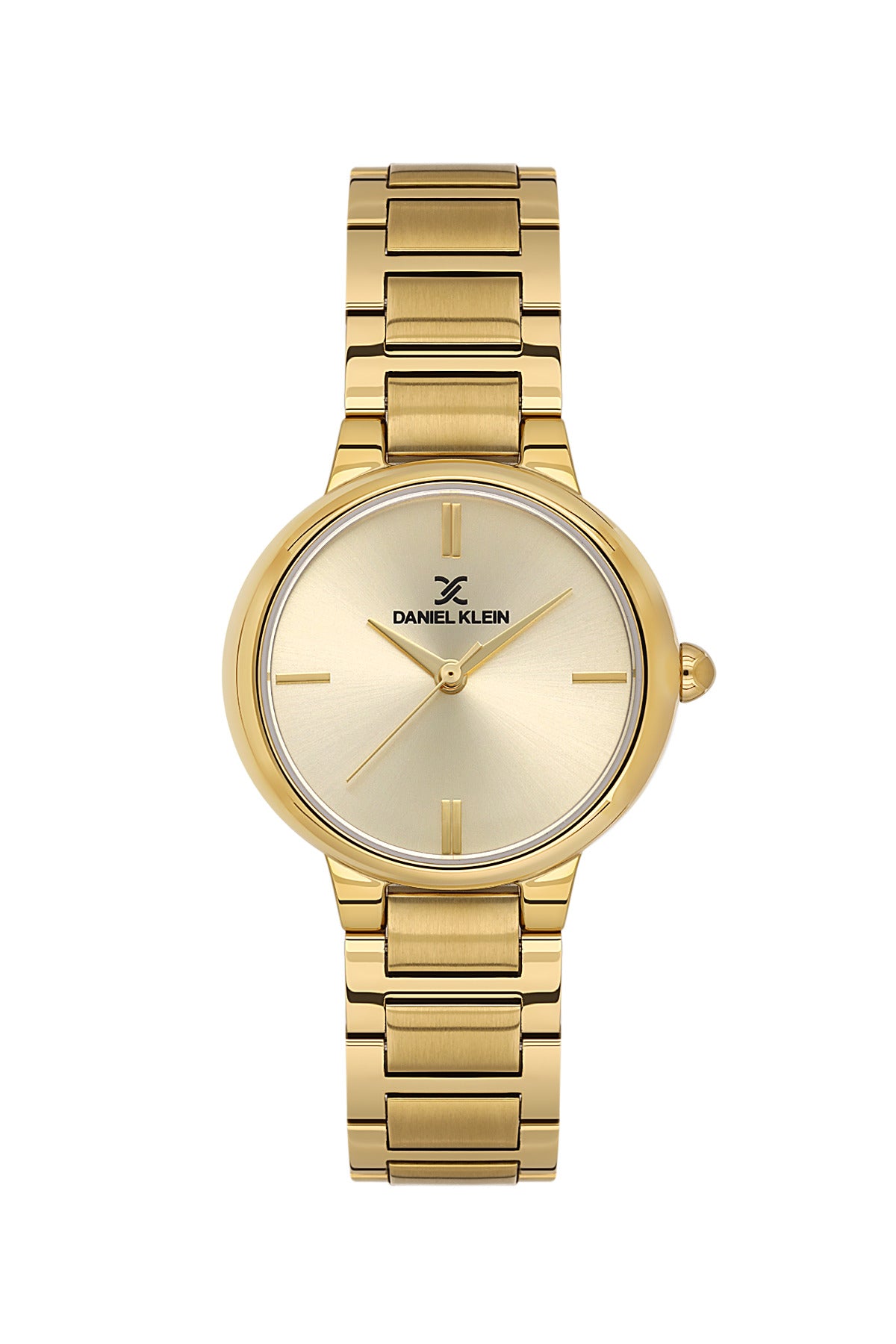 Daniel Klein Light Champagne Dial Gold Strap Women’s Analog Watch DK.1.14100-4