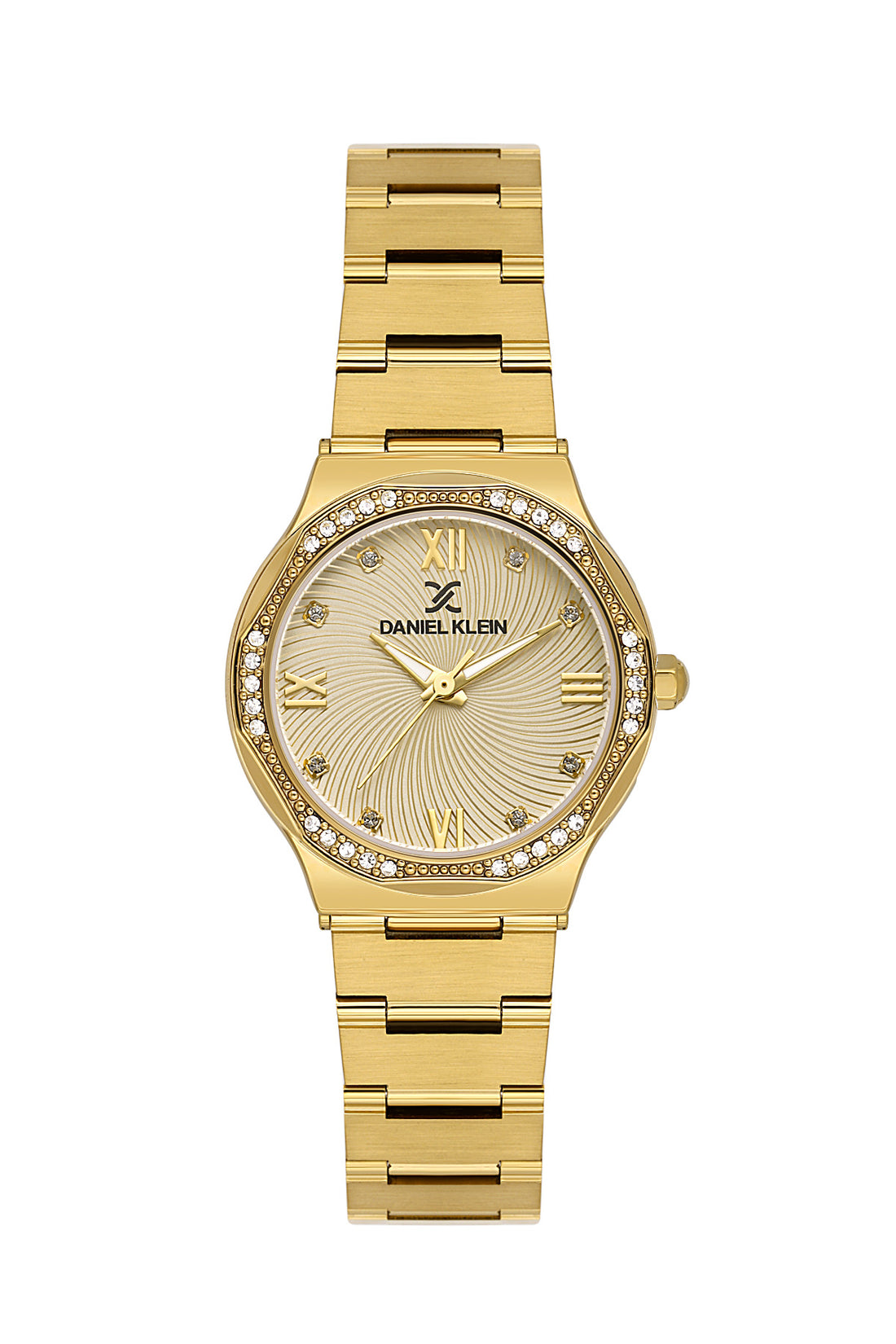 Daniel Klein Light Champagne Dial Gold Strap Women’s Analog Watch DK.1.14101-2
