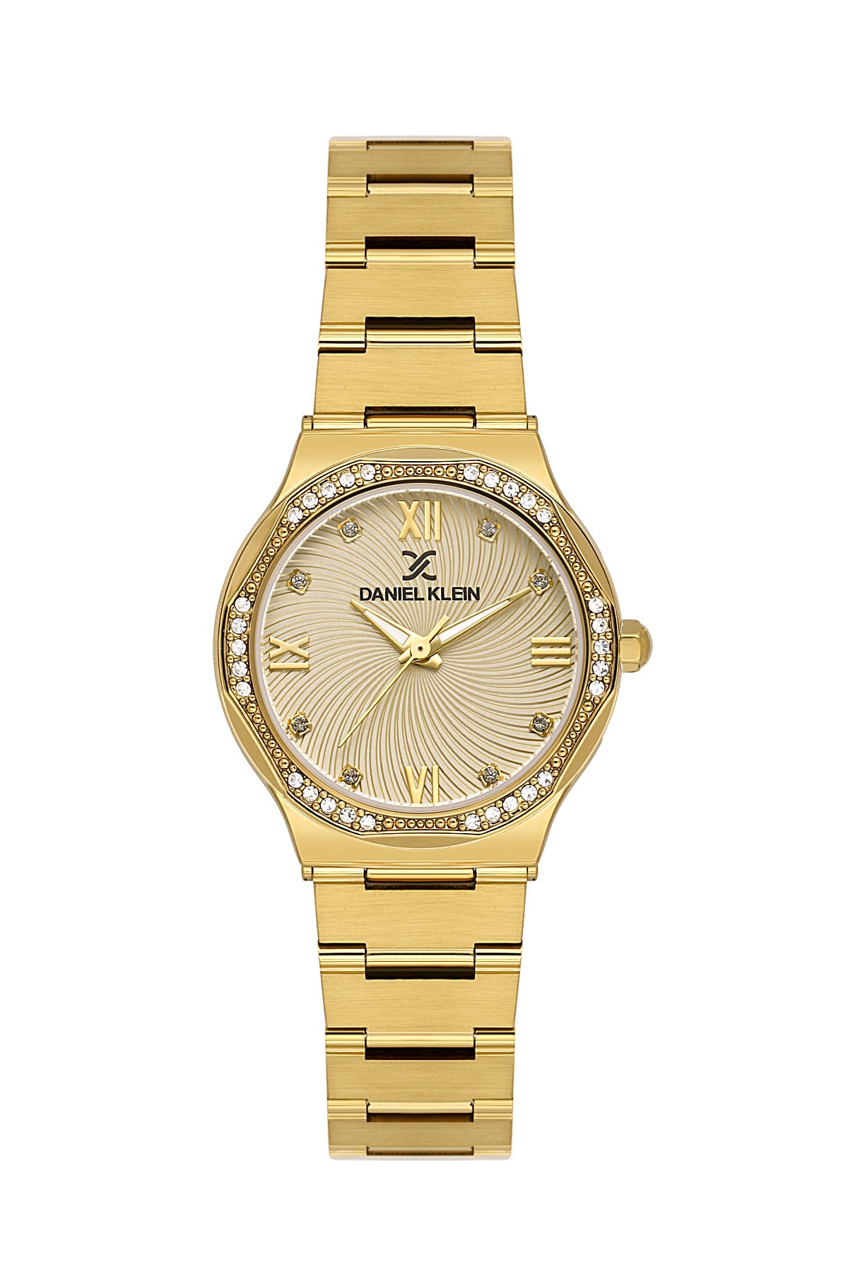 Daniel Klein Light Champagne Dial Gold Strap Women’s Analog Watch DK.1.14101-2