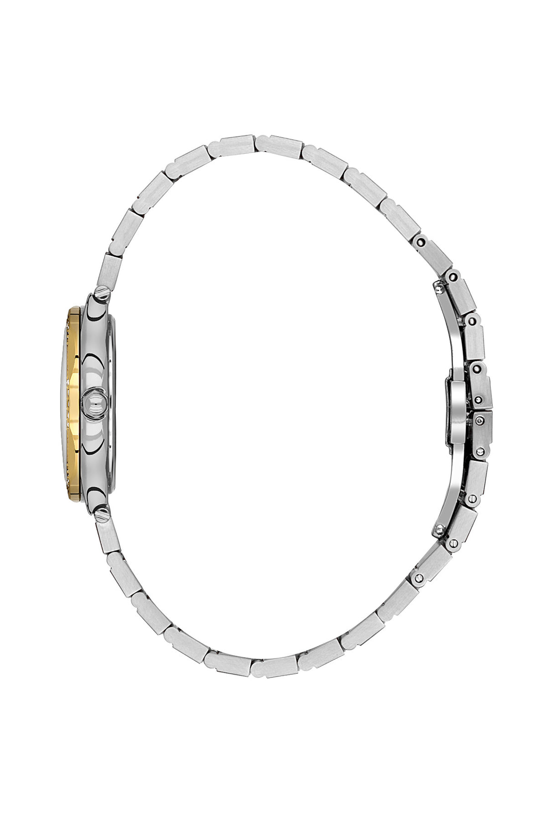 Daniel Klein Silver Dial Silver–Gold Strap Women’s Analog Watch DK.1.14101-3