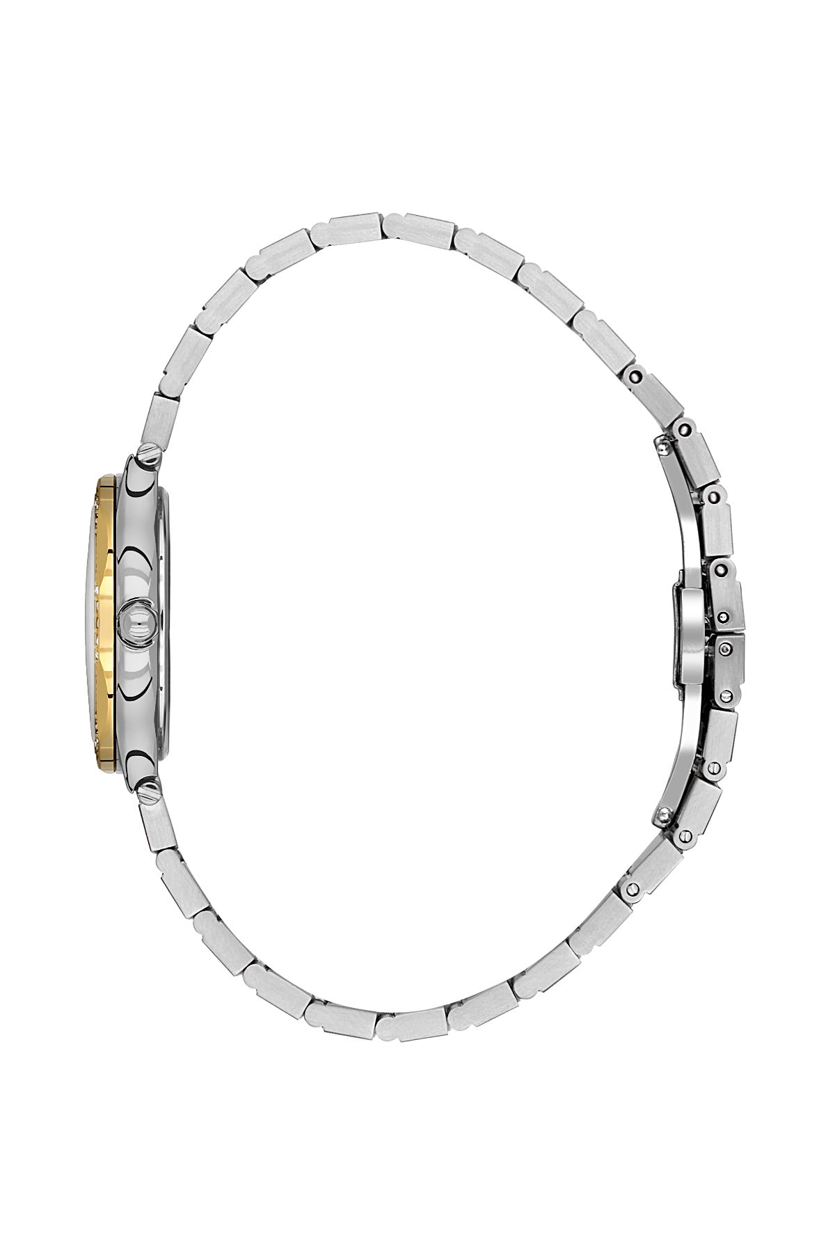 Daniel Klein Dark Green Dial Silver–Gold Strap Women’s Analog Watch DK.1.14101-4