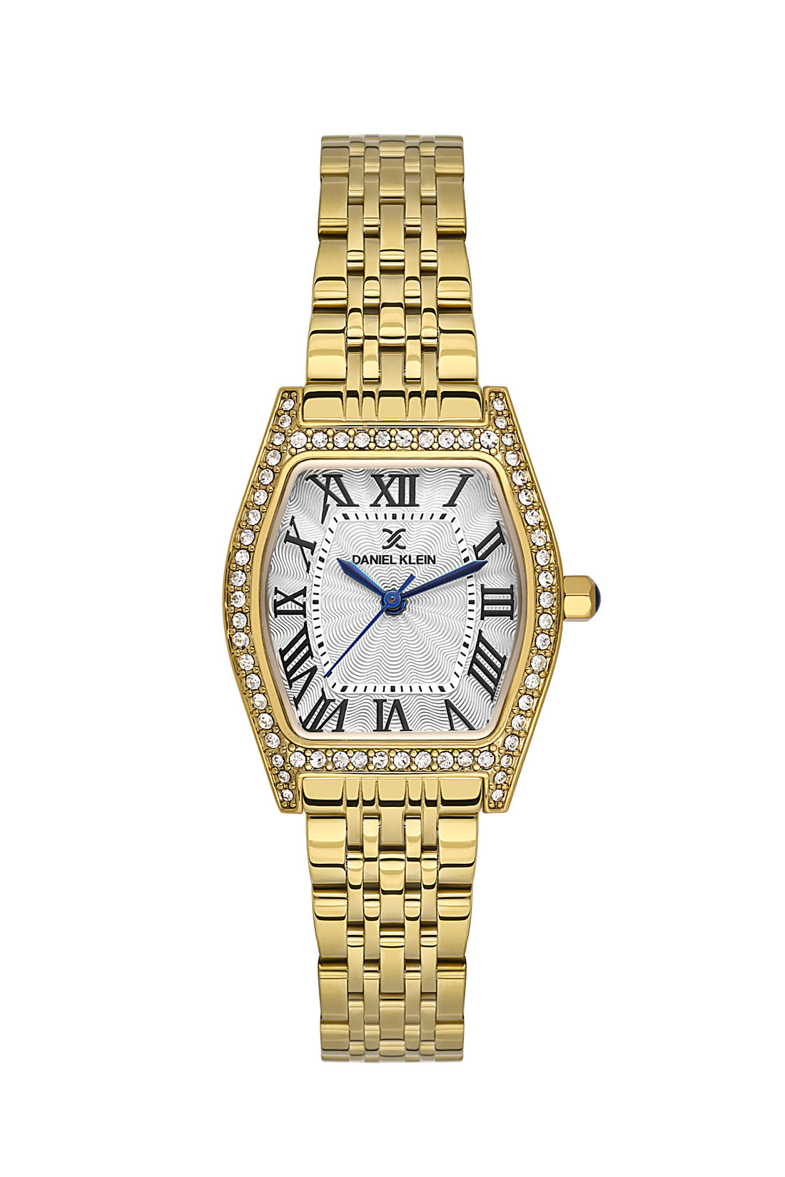 Daniel Klein Silver Dial Gold Strap Women’s Analog Watch DK.1.14106-2
