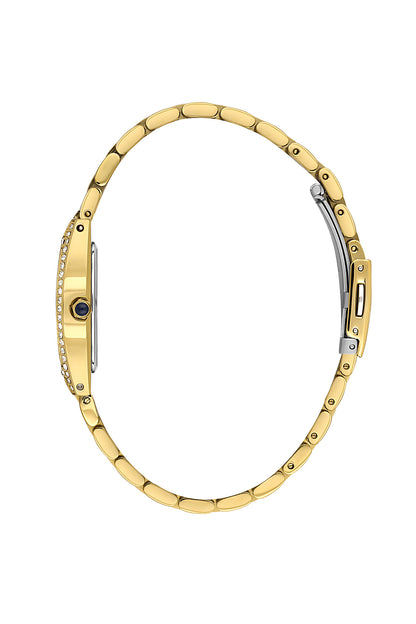 Daniel Klein Silver Dial Gold Strap Women’s Analog Watch DK.1.14106-2