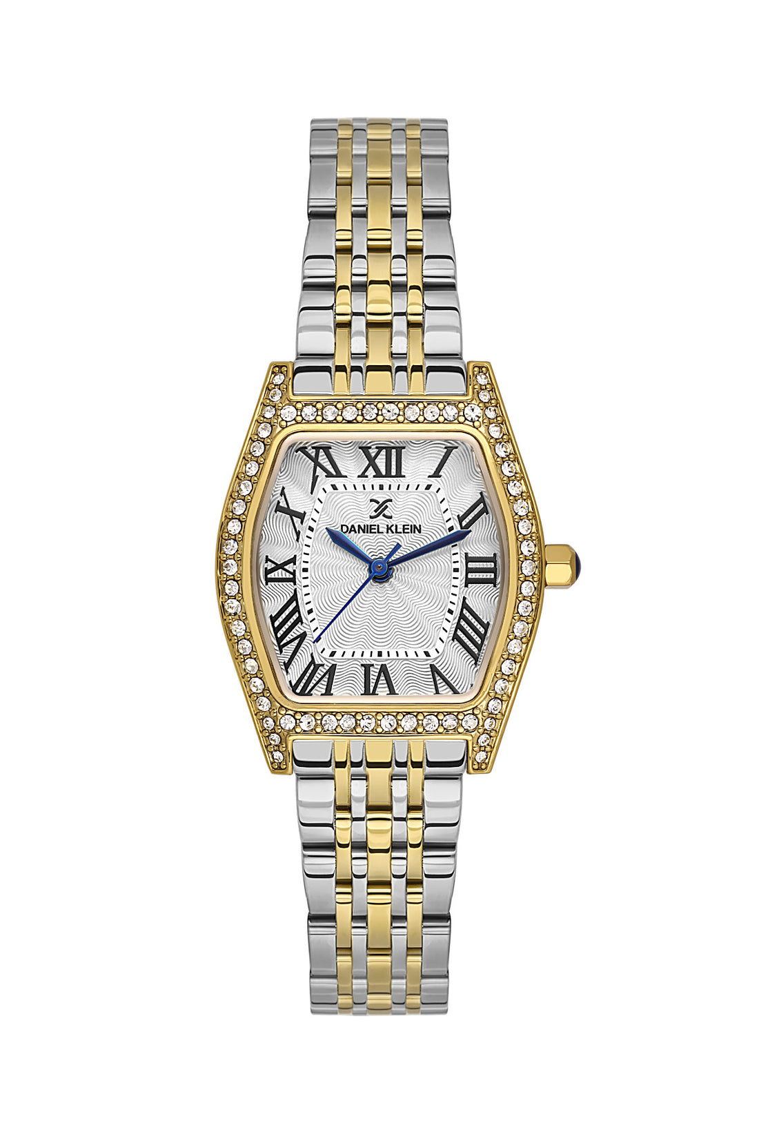 Daniel Klein Silver Dial Silver–Gold Strap Women’s Analog Watch DK.1.14106-3
