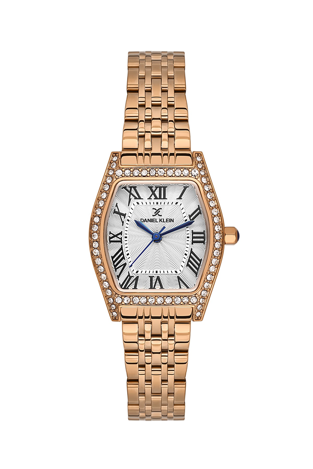 Daniel Klein Silver Dial Pink Rose Gold Strap Women’s Analog Watch DK.1.14106-5