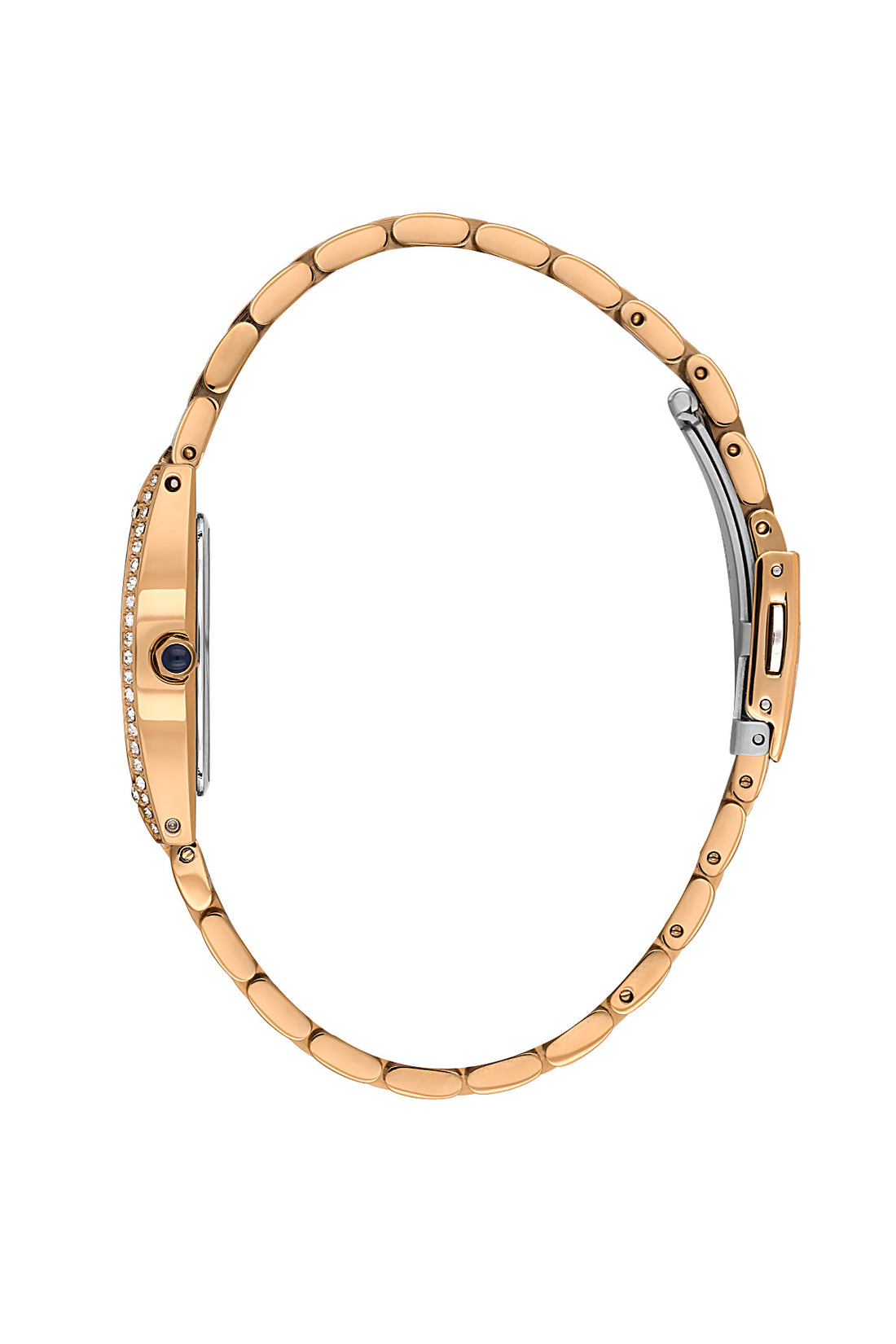 Daniel Klein Silver Dial Pink Rose Gold Strap Women’s Analog Watch DK.1.14106-5