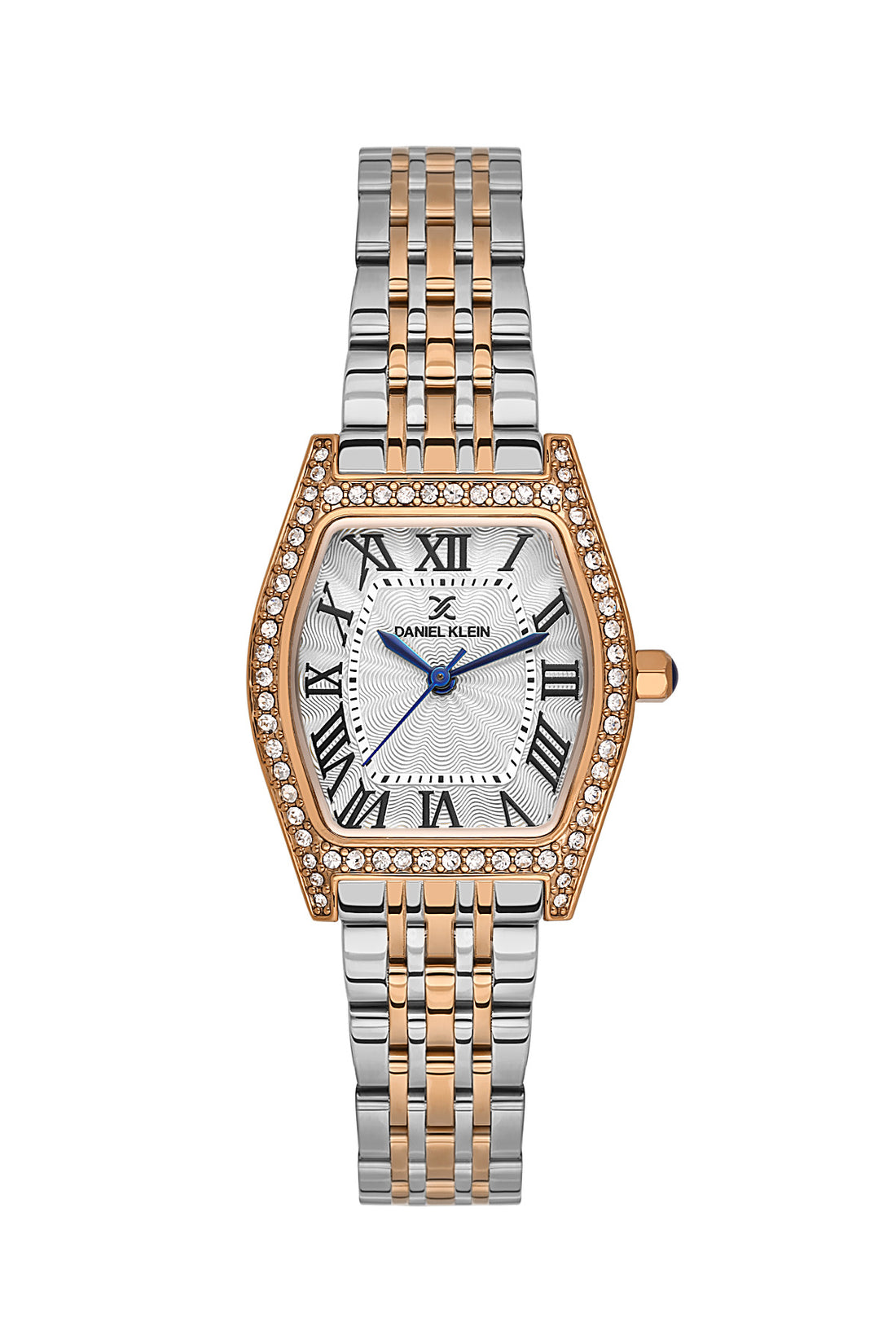 Daniel Klein Silver Dial Silver–Rose Gold Strap Women’s Analog Watch DK.1.14106-6