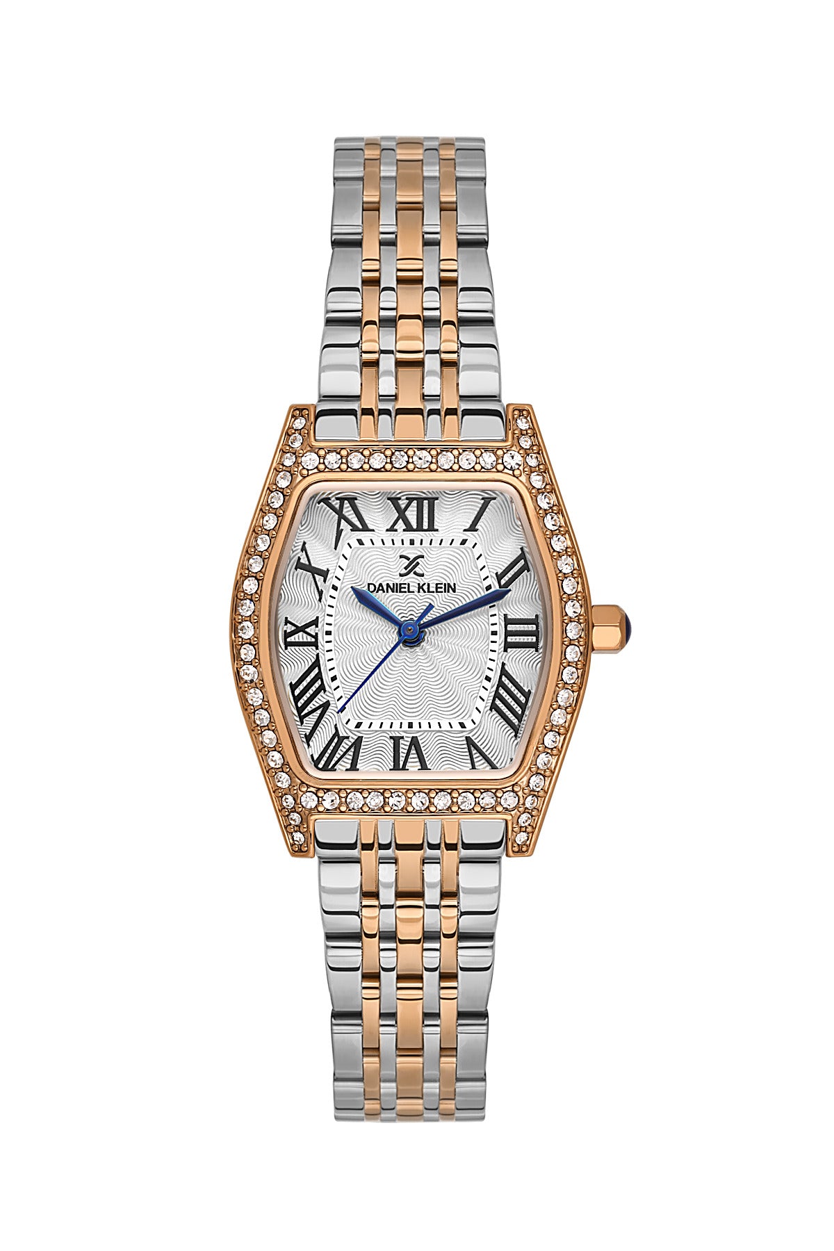 Daniel Klein Silver Dial Silver–Rose Gold Strap Women’s Analog Watch DK.1.14106-6