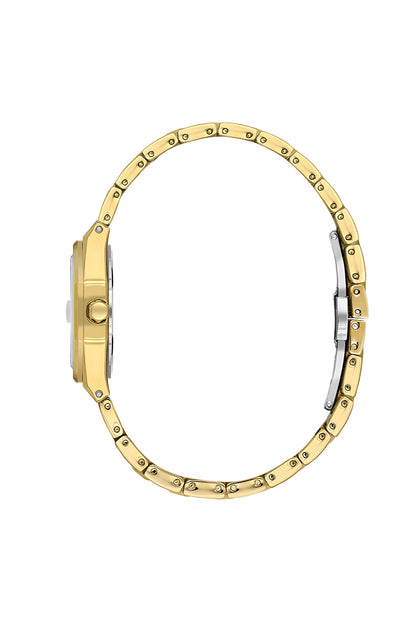 Daniel Klein Silver Dial Gold Strap Women’s Analog Watch DK.1.14109-2