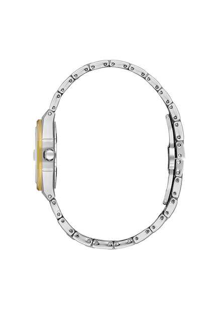 Daniel Klein Silver Dial Silver–Gold Strap Women’s Analog Watch DK.1.14109-3