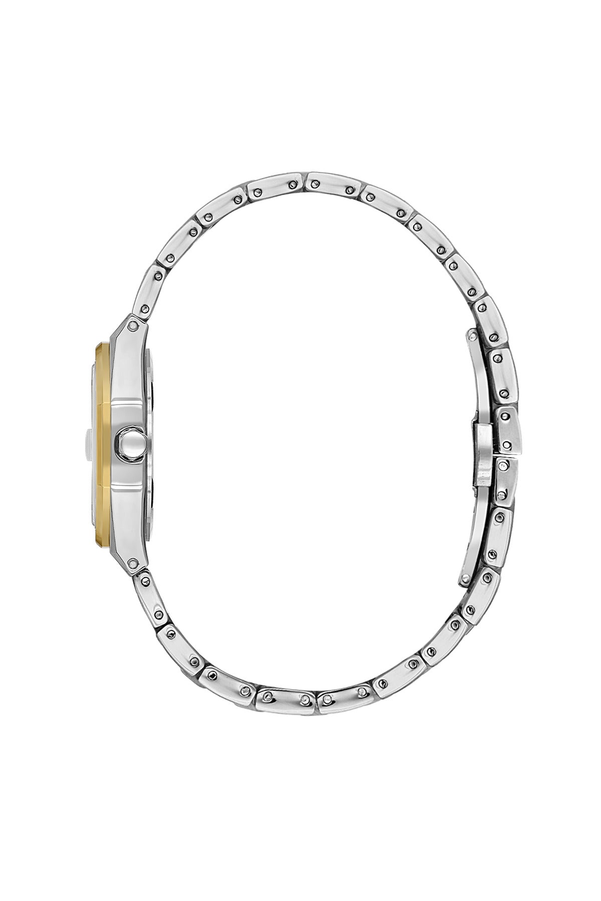 Daniel Klein Dark Green Dial Silver–Gold Strap Women’s Analog Watch DK.1.14109-4
