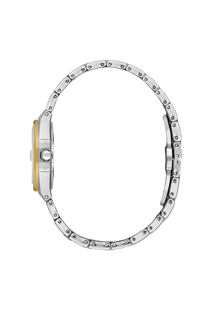 Daniel Klein Dark Green Dial Silver–Gold Strap Women’s Analog Watch DK.1.14109-4