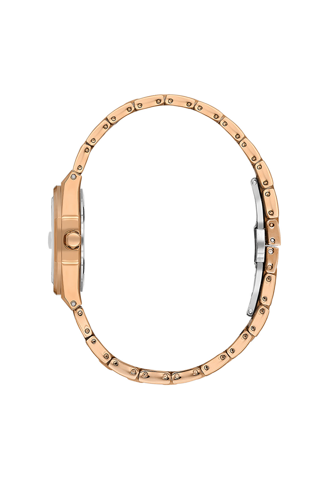 Daniel Klein Silver Dial Pink Rose Gold Strap Women’s Analog Watch DK.1.14109-5