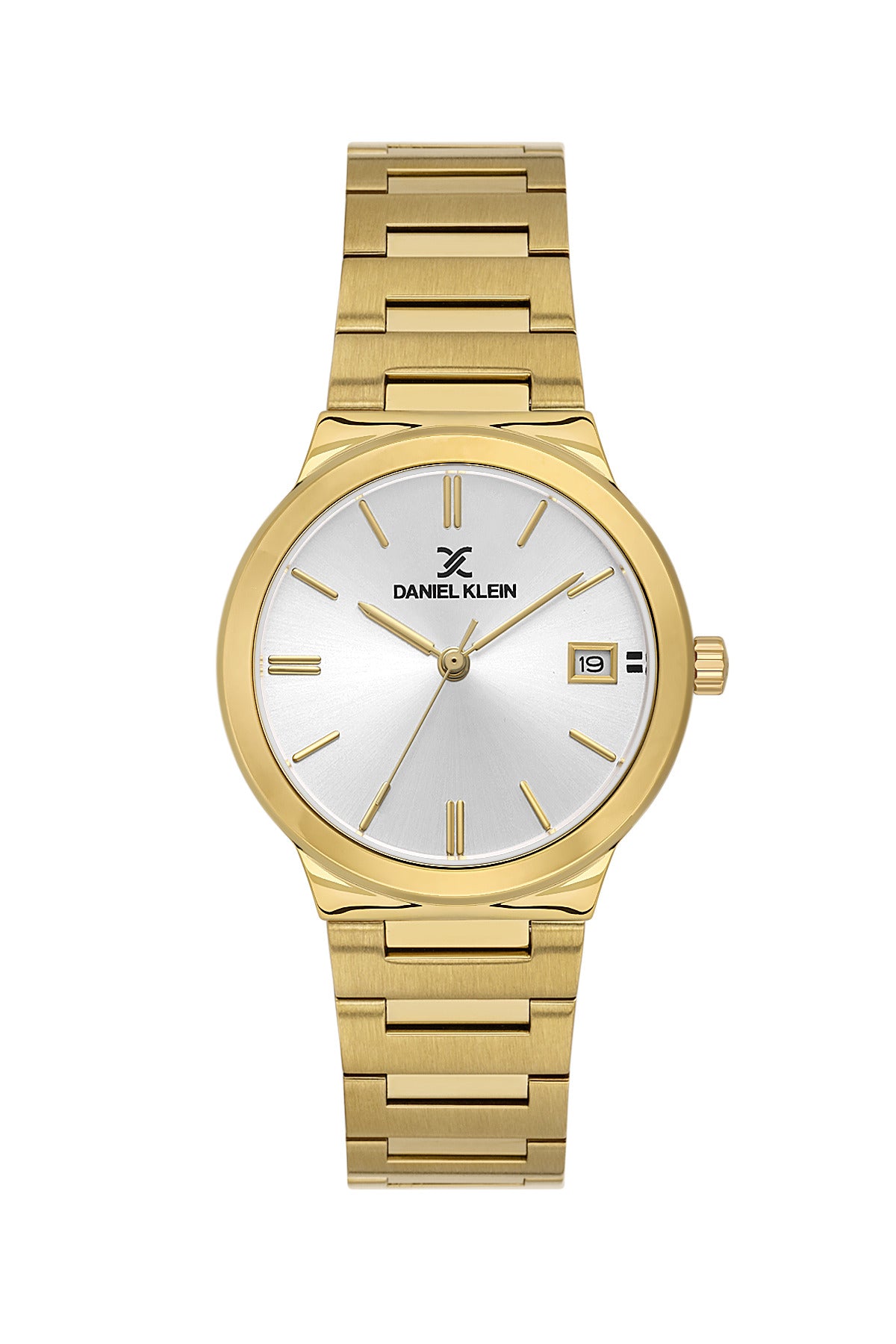 Daniel Klein Silver Dial Gold Strap Women’s Analog Watch DK.1.14110-2