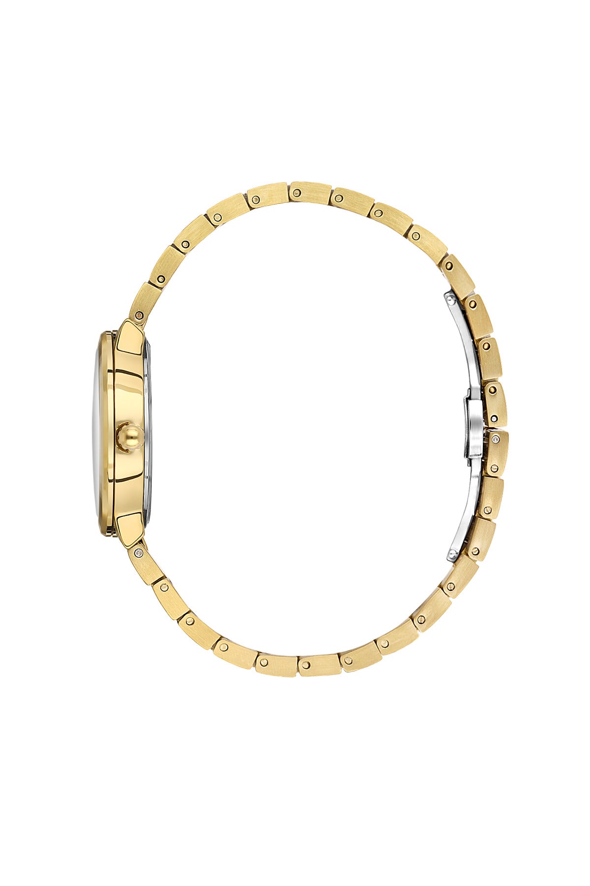 Daniel Klein Silver Dial Gold Strap Women’s Analog Watch DK.1.14110-2