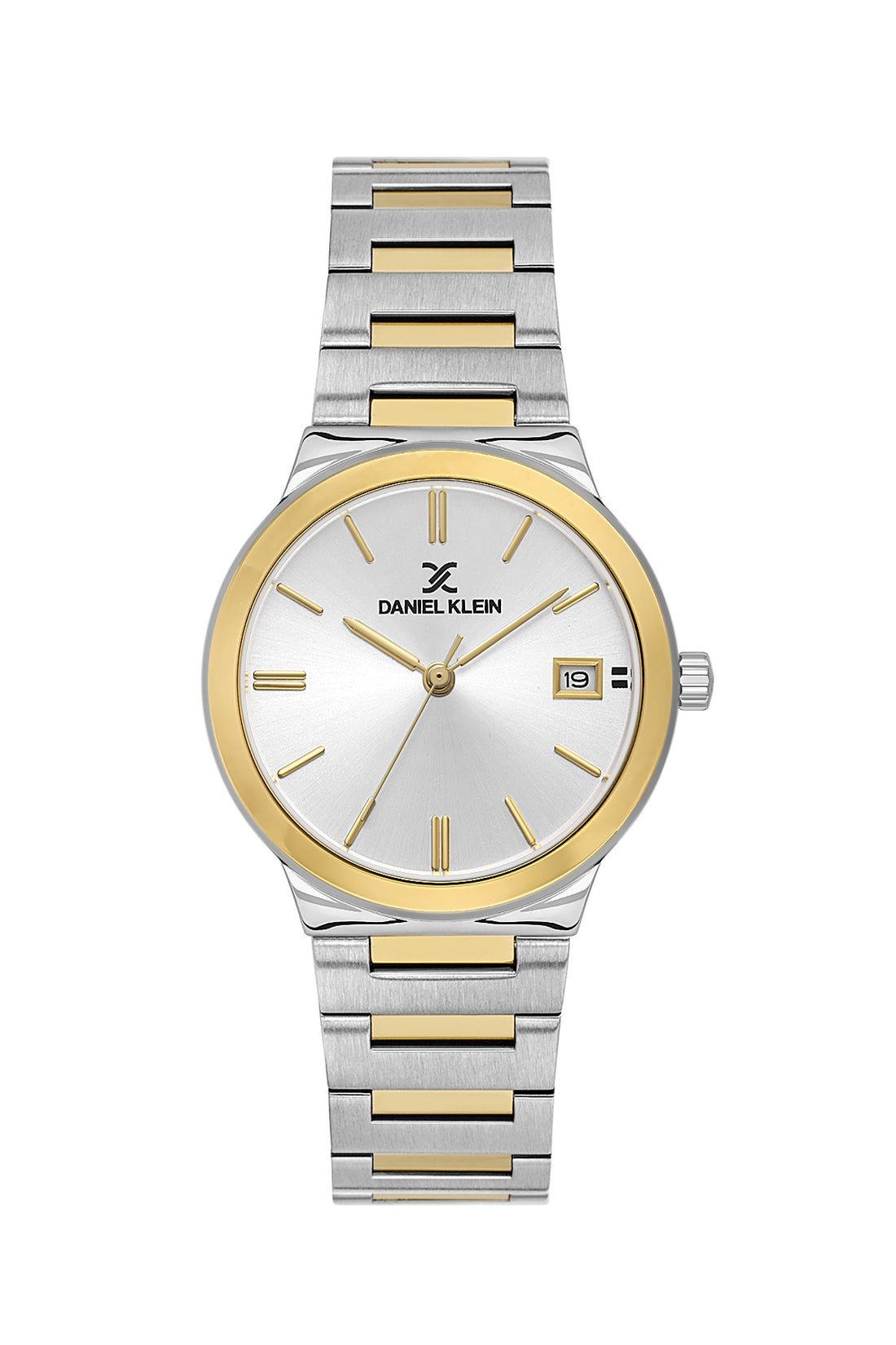 Daniel Klein Silver Dial Silver–Gold Strap Women’s Analog Watch DK.1.14110-3