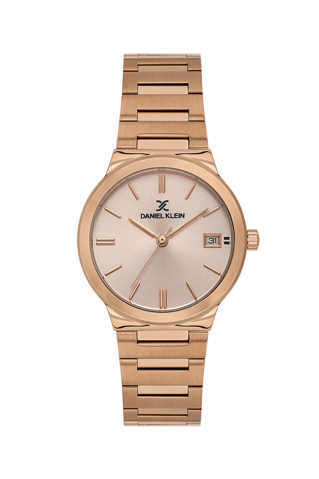 Daniel Klein Light Rose Gold Dial Silver–Rose Gold Strap Women’s Analog Watch DK.1.14110-5