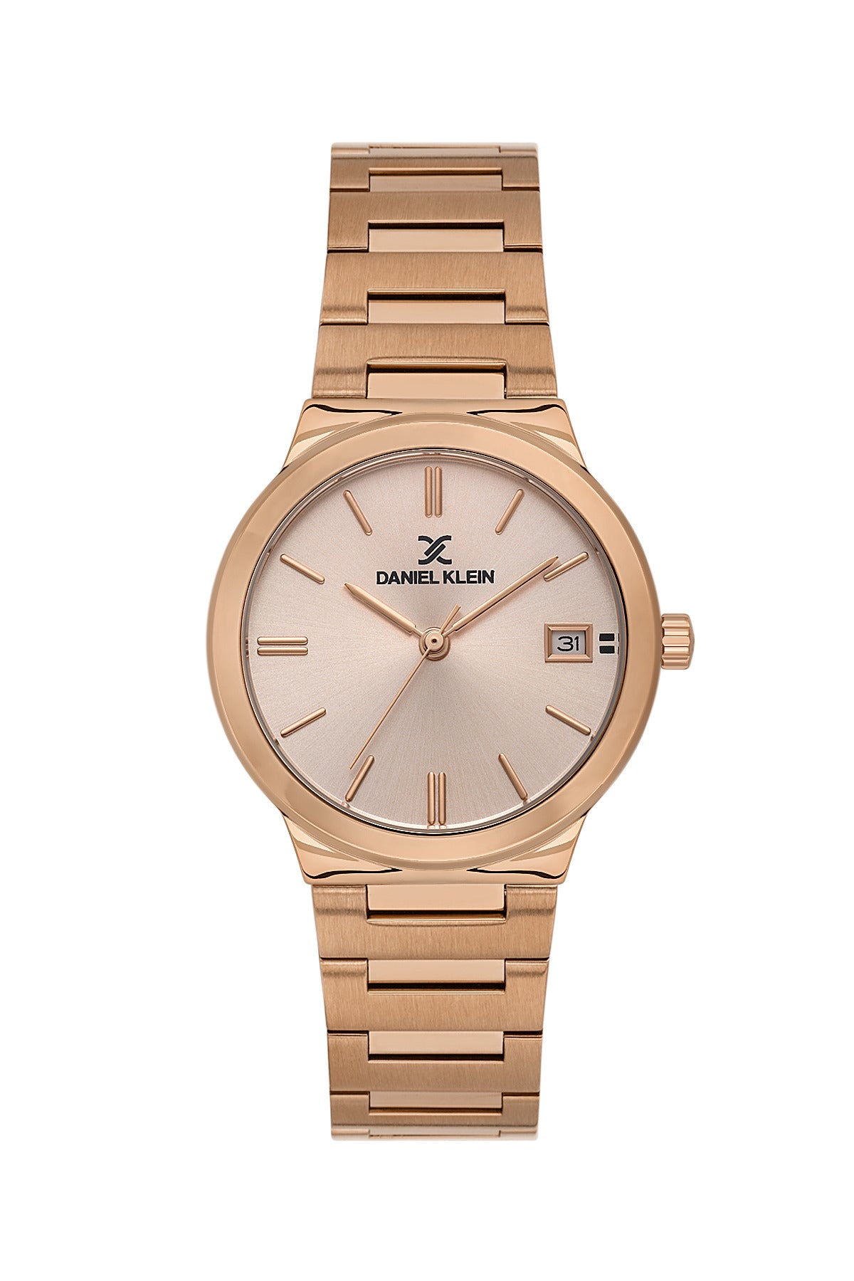 Daniel Klein Light Rose Gold Dial Silver–Rose Gold Strap Women’s Analog Watch DK.1.14110-5