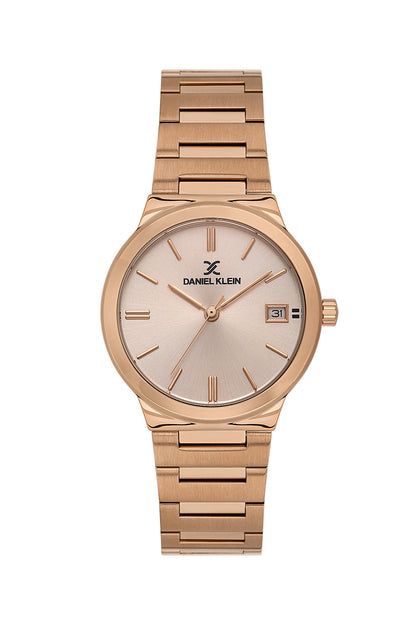 Daniel Klein Light Rose Gold Dial Silver–Rose Gold Strap Women’s Analog Watch DK.1.14110-5